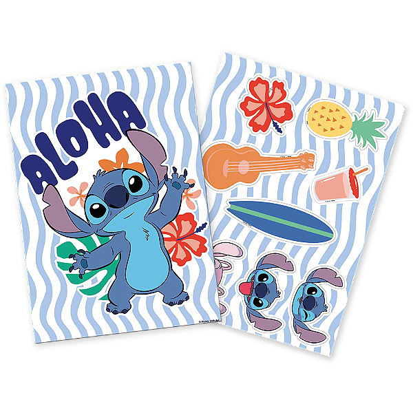 Kit Decorativo Festa Stitch - 9 Peças - Festcolor