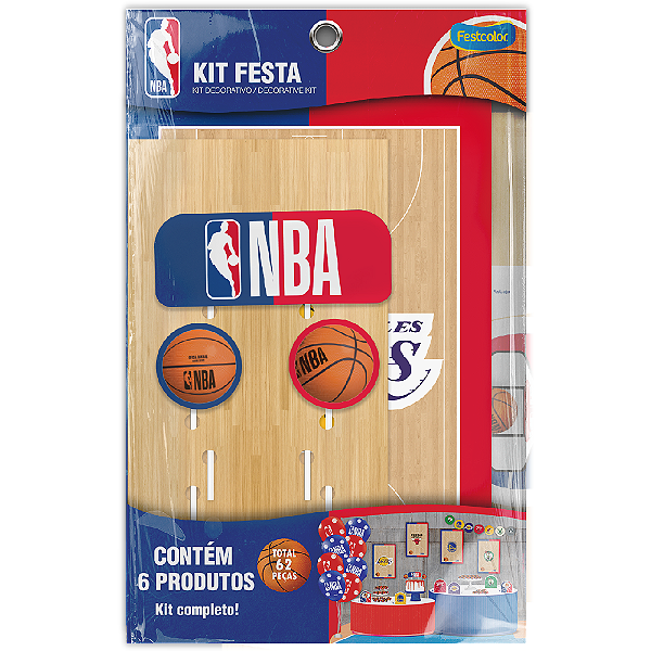 Kit Festa NBA Basquete - 62 Itens - Festcolor