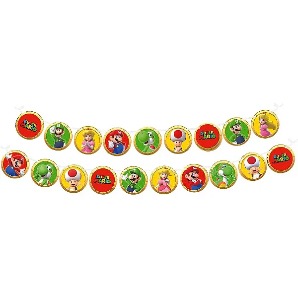 Faixa Decorativa Festa Super Mario - 1 Unidade - Festcolor