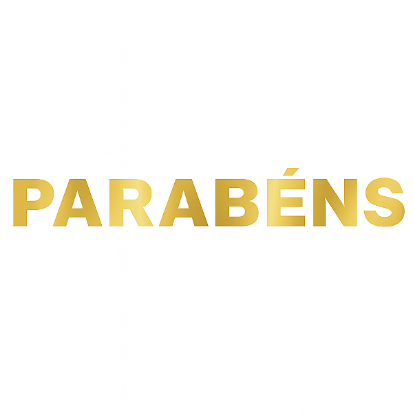 Faixa Metalizada Parabéns – 2 metros – 1 unidade – Dourada