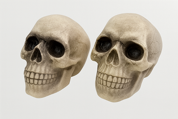 Enfeite de Caveira Assustadora – 11 cm (Kit com 2 unidades)