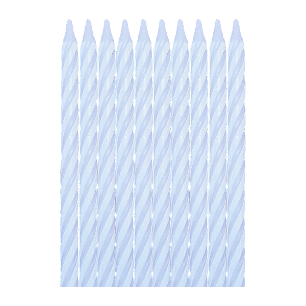Vela Palito Espiral Branca Pequena 6cm – 10 Unidades