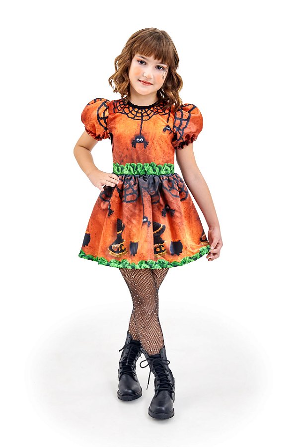 Fantasia Bruxinha Teias Infantil