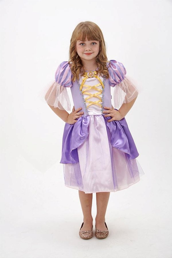 Fantasia Princesa Luxo Raquel Infantil
