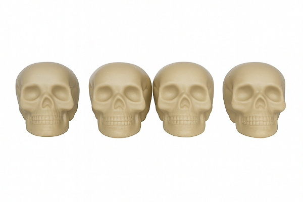 Enfeite crânio Halloween – 4 unidades