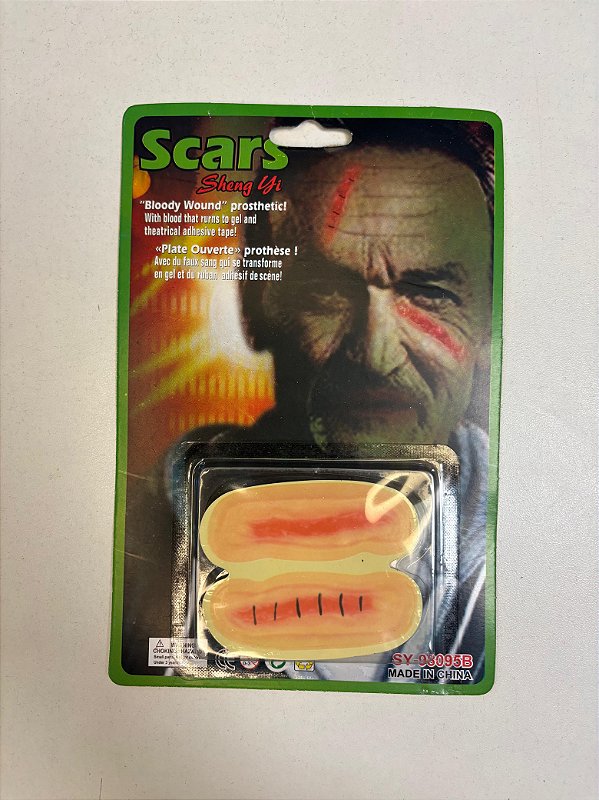 Adesivo de Papel Cicatriz Fake Halloween 7 cm – Mod. 2