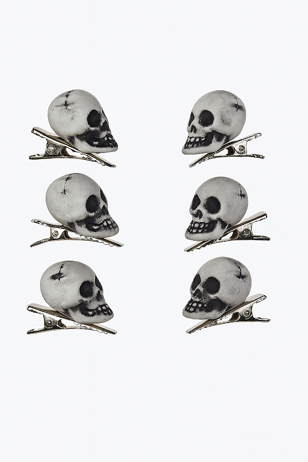 Presilha Halloween Caveira 2,5 cm – 6 Unidades