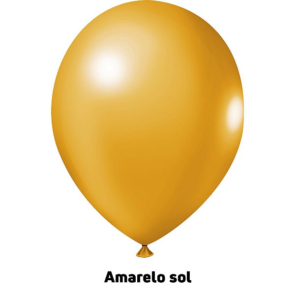 Balão Liso Amarelo Sol