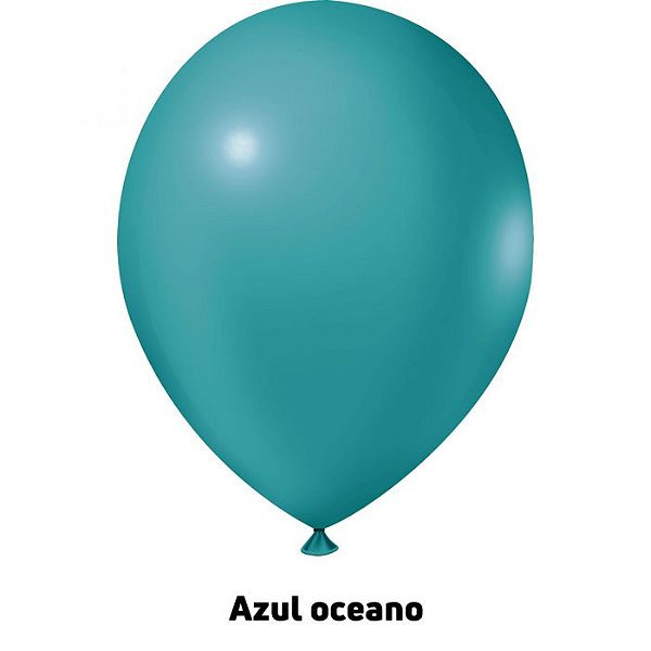 Balão Liso Azul Oceano