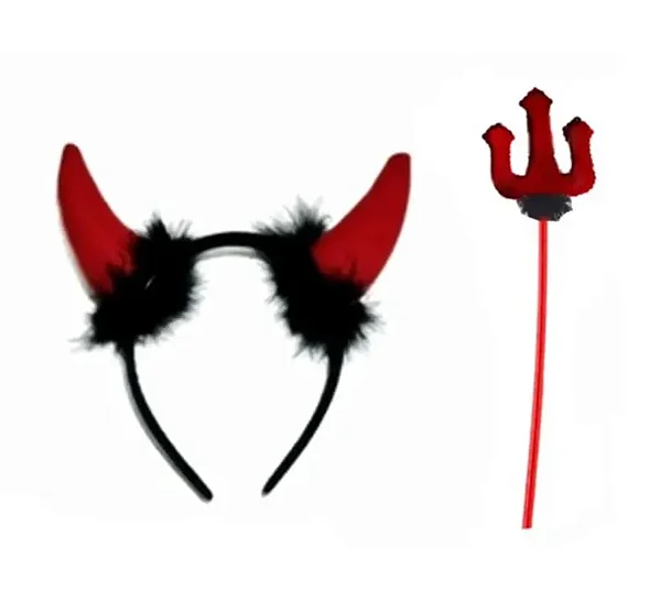 Kit Diabinha com Tridente – 2 Peças – Tecido