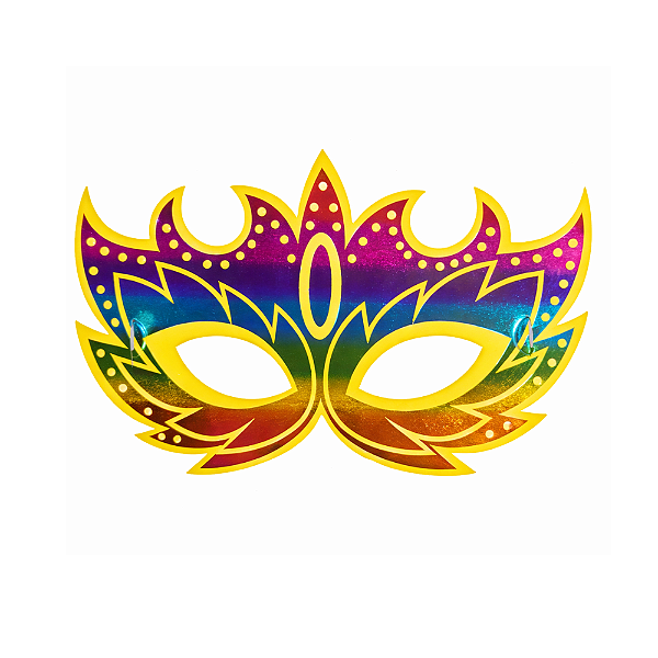 Máscara Carnaval Veneze – 12 Unidades – Amarelo