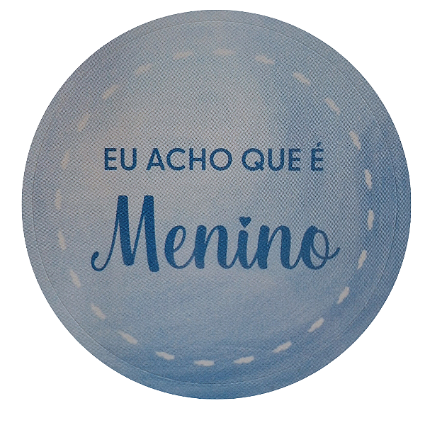 Adesivo Chá Revelação Eu Acho Menino - 24 Unidades - Azul