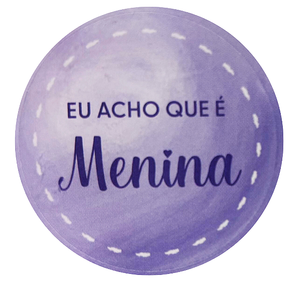 Adesivo Chá Revelação Eu Acho Menina – 24 Unidades – Lilás