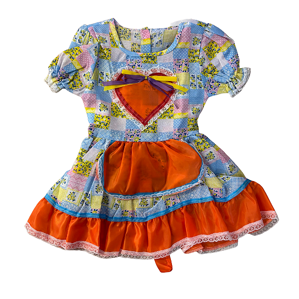 Vestido Junino Infantil Tamanho 03 e 04