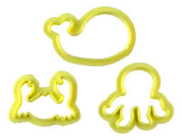 Cortador Kit Animais Marinhos Cod. 2 C/3 Peças Blue Star
