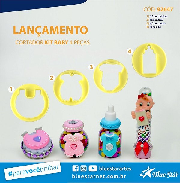 Cortador Kit Baby C/4 Peças Blue Star
