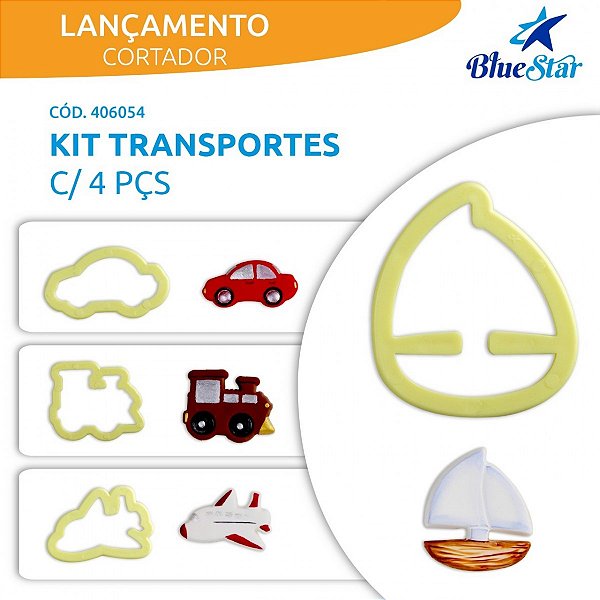 Cortador Kit Transportes C/4 Peças Blue Star