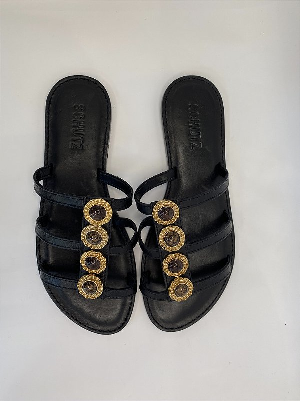 Schutz 1015-Calcado Fechado Salto Rasteiro S 21651 0023 0001 2-Preto