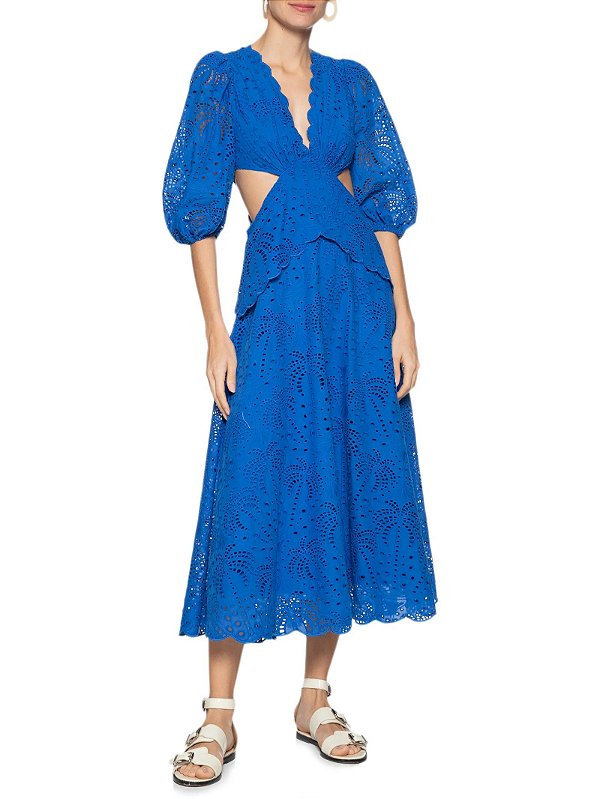 Farm 816-Vestido Midi 329757 88-Azul Royal