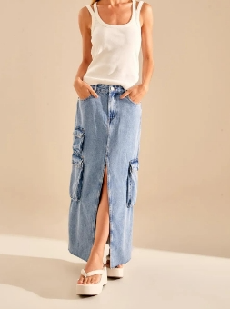 Oh,Boy! 1061-Saia Midi Ly Cargo Jeans 02040947 3-Stoned