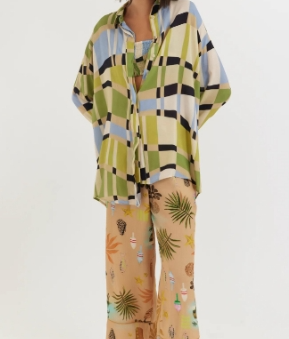 Cantão 22-Camisa Fem.M/L. 536427 678-Nude/Preto