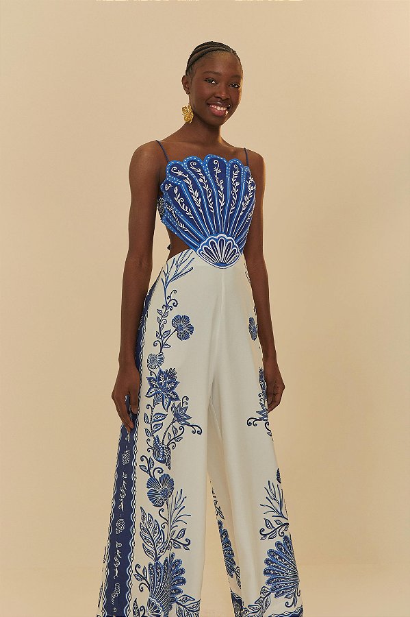 Farm 1001-Macacao F.Color 331287 293-Azul/Branco