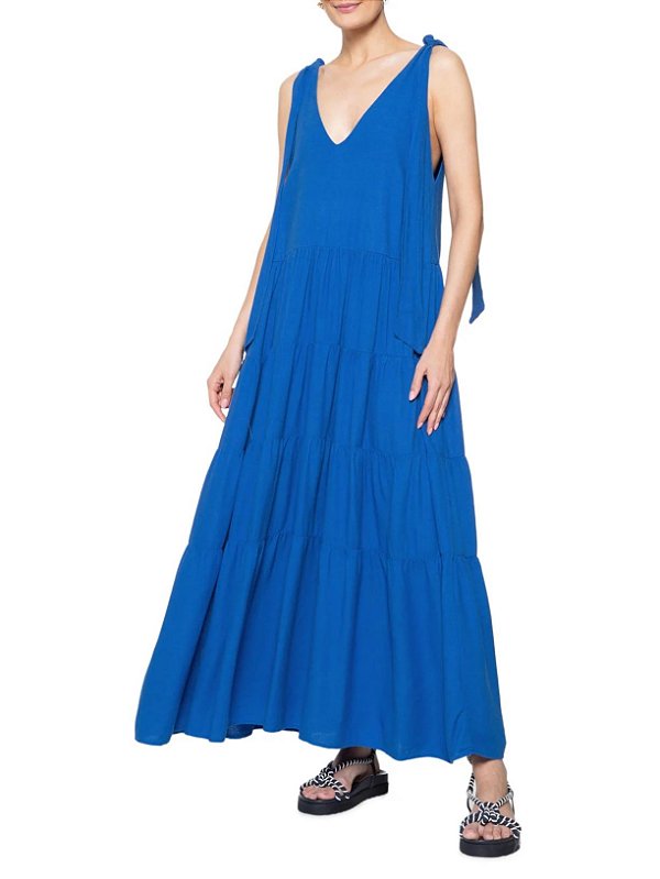 Farm 705-Vestido Longo 330138 88-Azul Royal