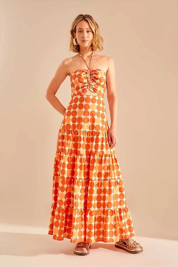 Oh,Boy! 705-Vestido Longo 02040003 23-Laranja