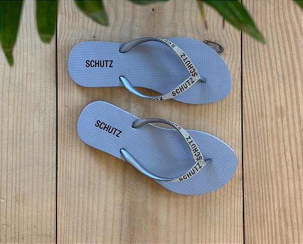 Schutz 301-Chinelo Fem. S 22296 0011 0006 27-Prata