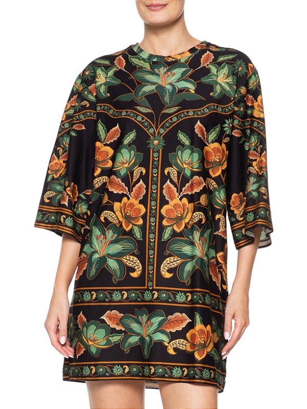 Farm 933-Vestido T-Shirt  342175 2-Preto