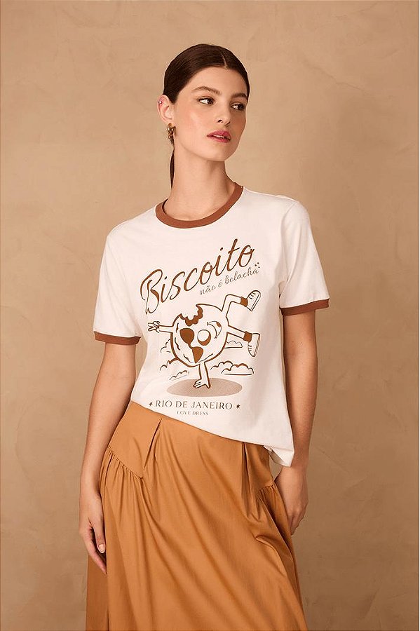 Dress To 684-T-Shirt Fem.M/C 02110466 1404-Off/Marrom
