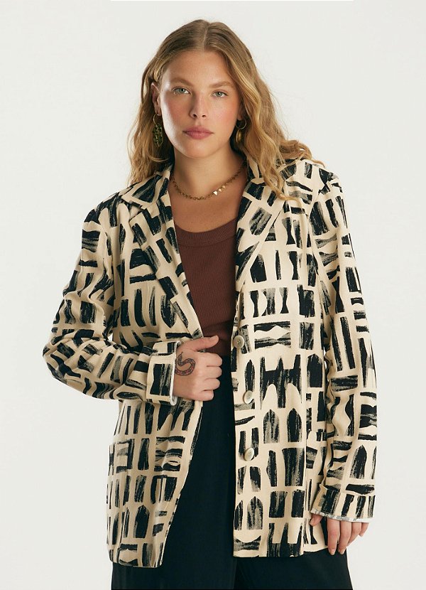 Cantão 469-Blazer F.Color 538012 891-Creme/Preto