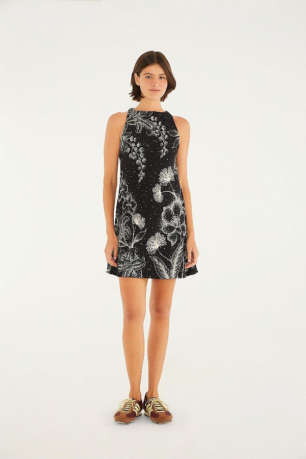 Farm 15-Vestido 342265 894-Preto/Creme