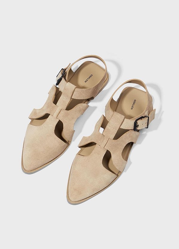 Sapatilha Slingback Camurça Natural – Osklen