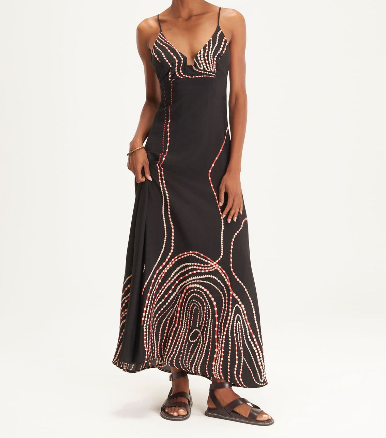 Vestido Longo Ondas Noturnas - Cantão