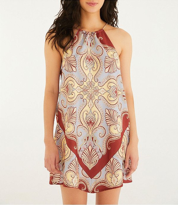 Vestido Curto Estampa Arabesque - Farm