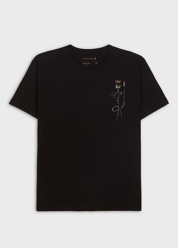 Camiseta Regular Vintage Rose Rock - Osklen