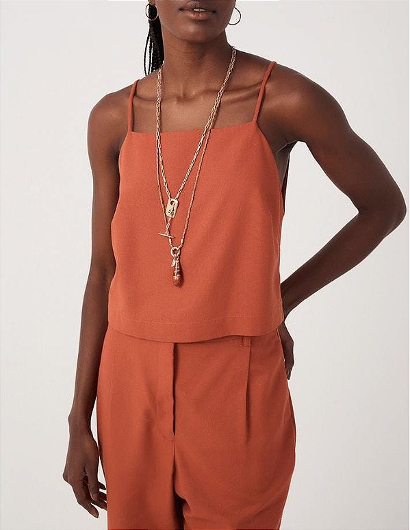 Blusa Linho Quadradinha - Dress To