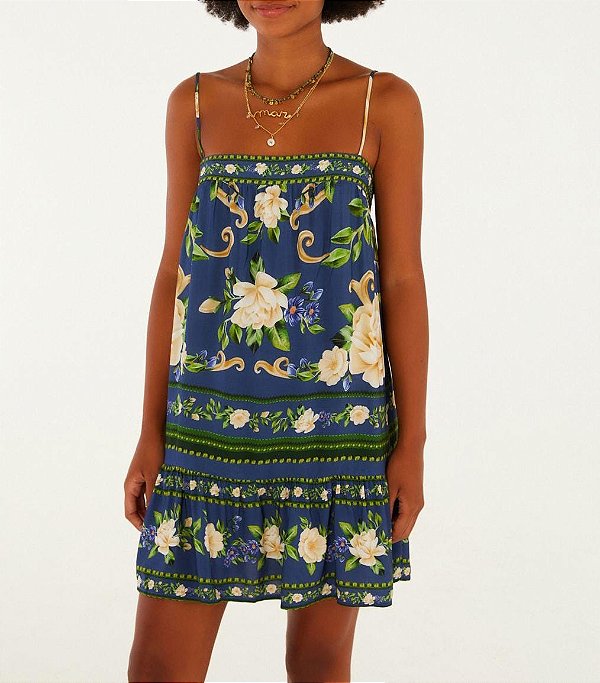 Vestido Curto Flor Celeste - Farm
