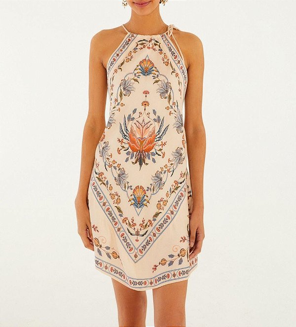 Vestido Curto Flor Do Deserto - Farm