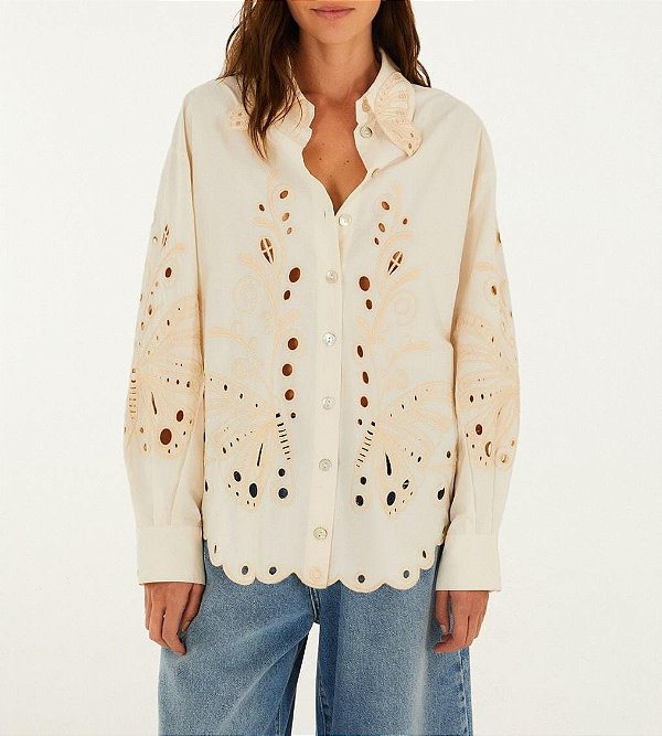 Camisa Richelieu Borboleta - Farm