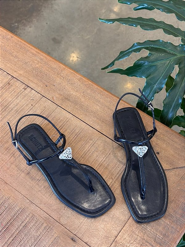 Sandália Crystal Thong - Schutz