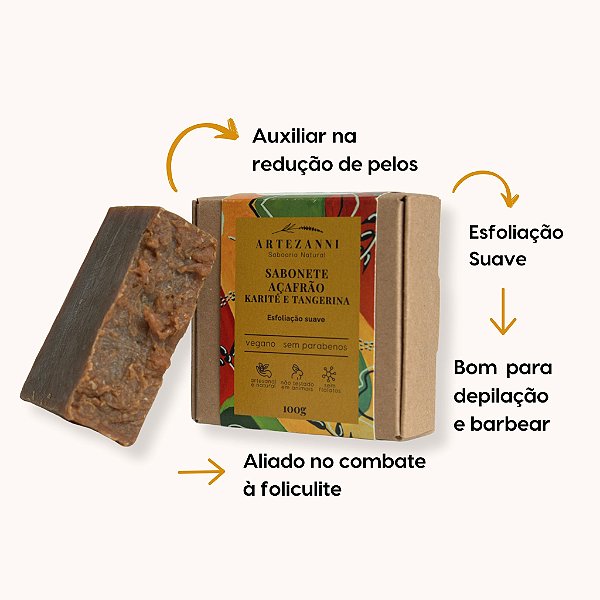 Sabonete de Açafrão, Karité e Tangerina