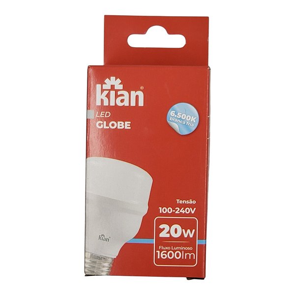 LAMPADA DE LED GLOBE 20W 6,5K BIV E27 KIAN 10880