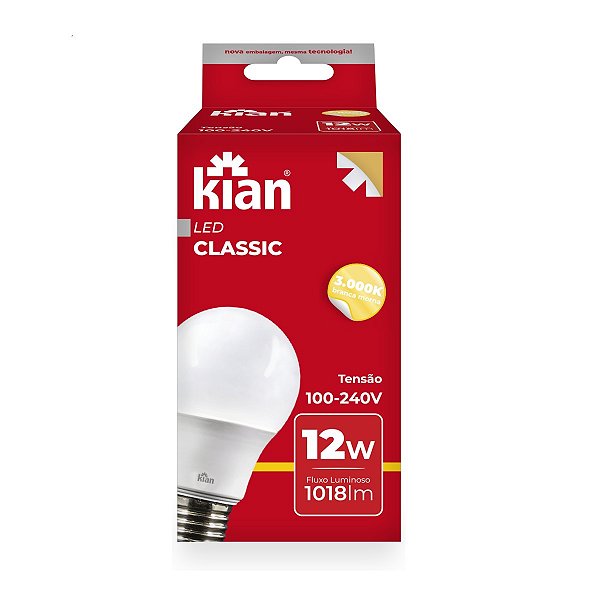 LAMPADA DE LED BULBO A 12W 6,5K BIV E27 KIAN 10060