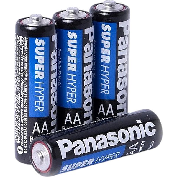 Tubo de Pilha Comum Panasonic AA 4 Unidades
