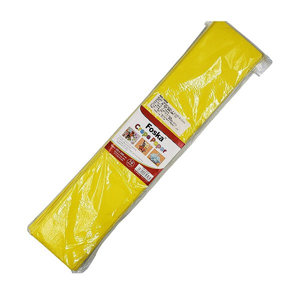 Papel Crepom Amarelo 50X200Cm Foska Hm6004C04