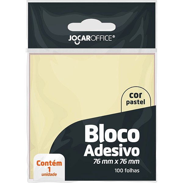 Bloco Adesivo Amarelo Pastel 100 Folhas Leonora 10133
