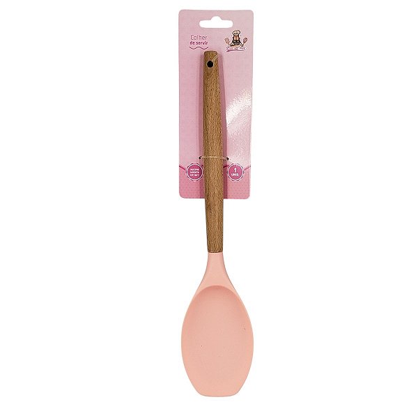 Colher Para Servir De Silicone Rosa Bons Cheff Na 5047