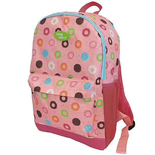 Mochila Rosa E Azul Donuts Leo&Leo 73141